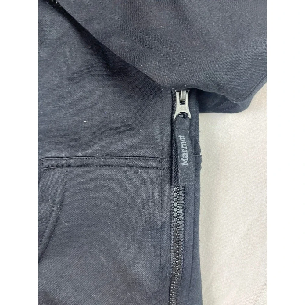 Marmot‎ Kids Black Full Zip Hoodie Mountain Graphic Logo Sweatshirt Large L/G